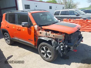2019 Jeep Renegade Trailhawk with VIN ZACNJBC13KPK05311, listed as a IAAI auction lot 42236308 with 111,330 mi miles and . Bid and sale history available at DreamBid. Image 1.