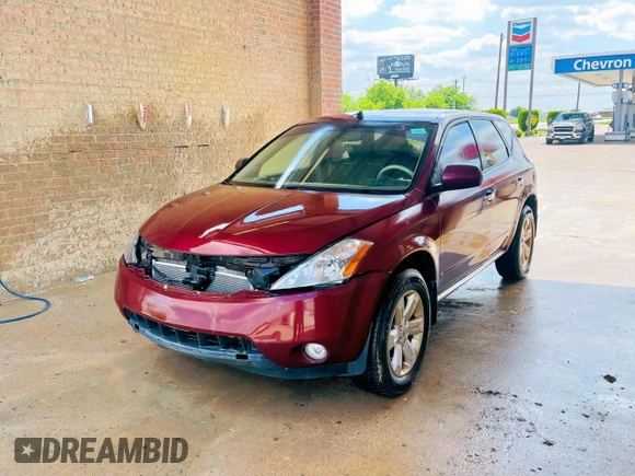 2007 Nissan Murano SL with VIN JN8AZ08T27W527641, listed as a Copart auction lot 56047425 with 121,670 mi miles and Salvage Title. Bid and sale history available at carsss.com. Image 2.