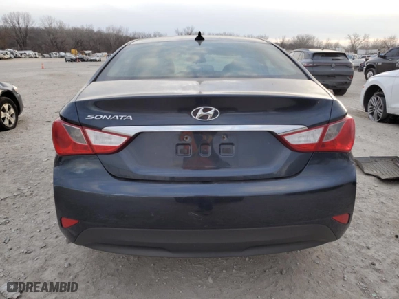 2014 Hyundai Sonata GLS with VIN 5NPEB4ACXEH829183, listed as a Copart auction lot 86379984 with 0 mi miles and Salvage Title. Bid and sale history available at carsss.com. Image 6.