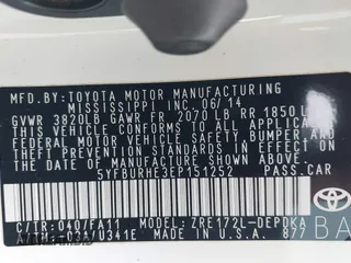 2014 Toyota Corolla L с VIN 5YFBURHE3EP151252, выставлен на аукционе IAAI как лот 42286408 с пробегом 169 761 миль миль и . История ставок и продаж доступна на DreamBid. Изображение 9.
