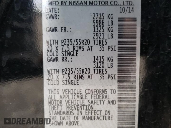 2015 Nissan Pathfinder S z VIN 5N1AR2MM2FC605868, wystawiony jako Copart lot #45898125 z przebiegiem 168 481 mil mil oraz Szkoda całkowita • Salvage title. Historia ofert i sprzedaży dostępna na DreamBid. Obrazek 13.