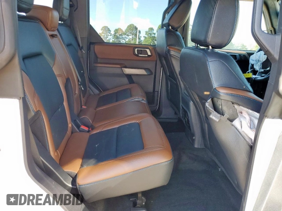 2023 Ford Bronco with VIN 1FMEE5DP4PLA96702, listed as a Copart auction lot 57574165 with 9,258 mi miles and Salvage title. Bid and sale history available at DreamBid. Image 10.