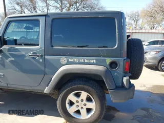 2014 Jeep Wrangler Sport with VIN 1C4AJWAGXEL177449, listed as a IAAI auction lot 41741519 with 117,056 mi miles and . Bid and sale history available at carsss.com. Image 18.
