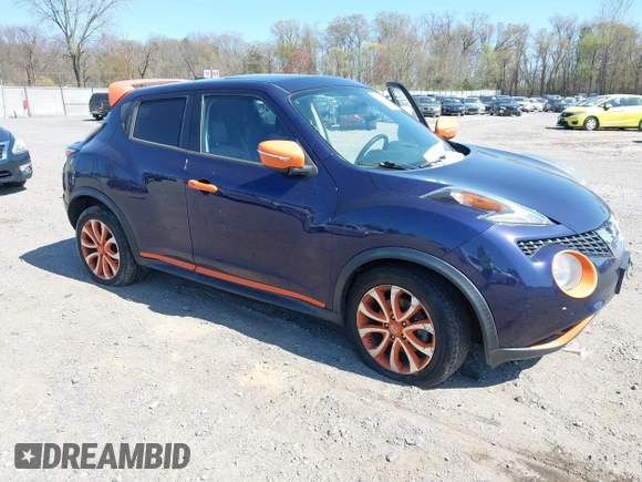 2015 Nissan Juke S with VIN JN8AF5MR1FT507879, listed as a IAAI auction lot 42059930 with 127,782 mi miles and . Bid and sale history available at DreamBid. Image 1.