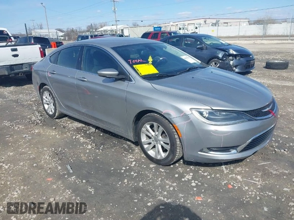 2015 Chrysler 200 Limited z VIN 1C3CCCAB1FN752554, wystawiony jako IAAI lot #41991099 z przebiegiem 105 521 mil mil oraz . Historia ofert i sprzedaży dostępna na DreamBid. Obrazek 1.