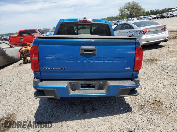 2021 Chevrolet Colorado 2WD LT with VIN 1GCGSCEN3M1297005, listed as a Copart auction lot 54363325 with 74,825 mi miles and Salvage Title. Bid and sale history available at DreamBid. Image 6.