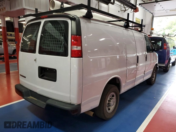 2018 Chevrolet Express Cargo with VIN 1GCWGAFG7J1339351, listed as a IAAI auction lot 42240933 with 104,706 mi miles and . Bid and sale history available at DreamBid. Image 1.