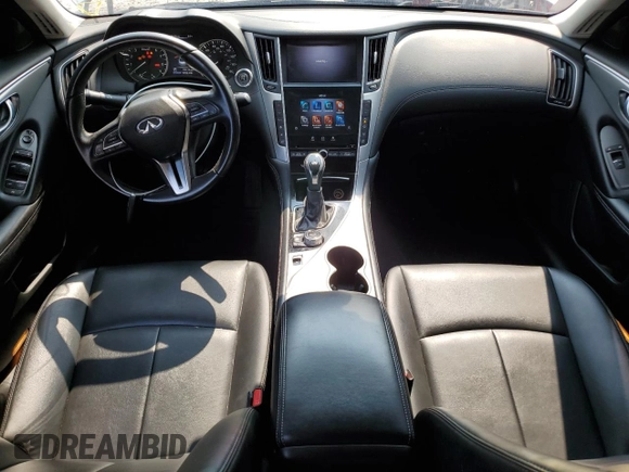 2020 Infiniti Q50 Pure with VIN JN1EV7AP5LM206636, listed as a Copart auction lot 54479215 with 79,174 mi miles and Salvage title. Bid and sale history available at DreamBid. Image 8.