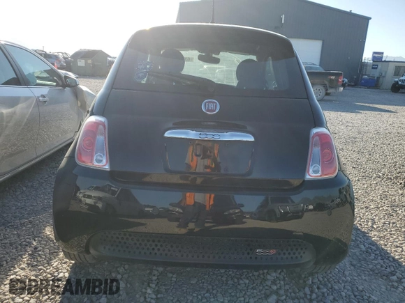 2016 FIAT 500e with VIN 3C3CFFGE3GT136155, listed as a Copart auction lot 63706515 with 39,581 mi miles and Salvage title. Bid and sale history available at DreamBid. Image 6.