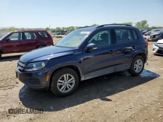 2016 Volkswagen Tiguan S with VIN WVGBV7AX3GW532893, listed as a Copart auction lot 53892425 with 45,256 mi miles and Salvage Title. Bid and sale history available at DreamBid. Image 1.