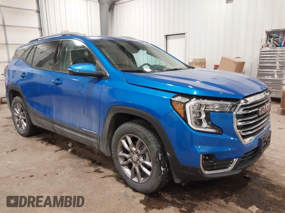 2024 GMC Terrain SLT with VIN 3GKALVEG1RL288758, listed as a IAAI auction lot 41607072 with 7,344 mi miles and . Bid and sale history available at carsss.com. Image 1.