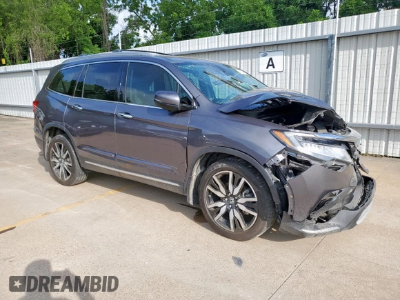2021 Honda Pilot Elite with VIN 5FNYF6H09MB051707, listed as a Copart auction lot 59348355 with 100,000 mi miles and Salvage title. Bid and sale history available at DreamBid. Image 4.