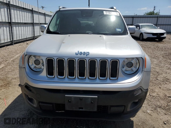 2017 Jeep Renegade Limited with VIN ZACCJADB6HPF81148, listed as a Copart auction lot 51928435 with 127,062 mi miles and Salvage title. Bid and sale history available at DreamBid. Image 5.