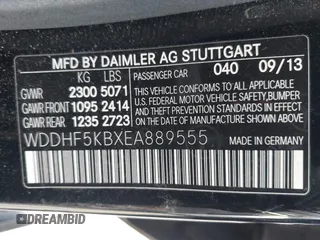 2014 Mercedes-Benz E 350 Sport with VIN WDDHF5KBXEA889555, listed as a IAAI auction lot 41589052 with 148,422 mi miles and . Bid and sale history available at DreamBid. Image 9.