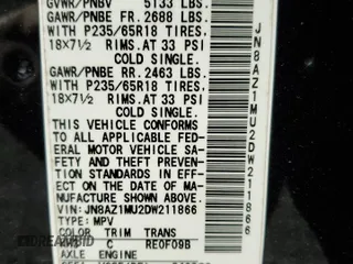 2013 Nissan Murano LE with VIN JN8AZ1MU2DW211866, listed as a Copart auction lot 46085035 with 94,977 mi miles and Salvage Title. Bid and sale history available at carsss.com. Image 14.