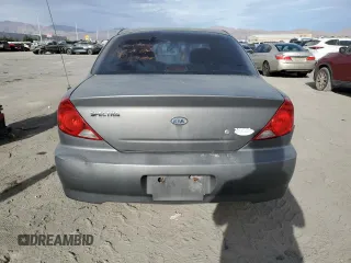 2003 Kia Spectra with VIN KNAFB121935265035, listed as a Copart auction lot 86407934 with 201,586 mi miles and Salvage Title. Bid and sale history available at DreamBid. Image 6.