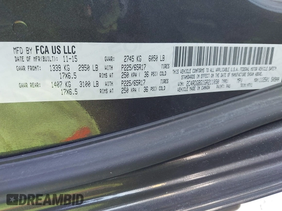 2016 Dodge Grand Caravan SE with VIN 2C4RDGBG1GR211030, listed as a IAAI auction lot 41386099 with 73,244 mi miles and . Bid and sale history available at DreamBid. Image 9.