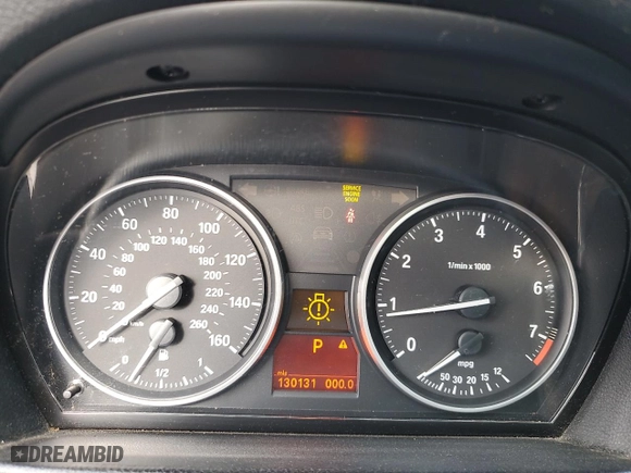 2011 BMW 3 Series 328i with VIN WBAPH5G58BNM71855, listed as a Copart auction lot 44787005 with 130,131 mi miles and Salvage Title. Bid and sale history available at carsss.com. Image 9.