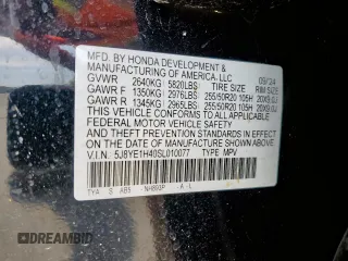2025 Acura MDX Technology с VIN 5J8YE1H40SL010077, выставлен на аукционе Copart как лот 52978385 с пробегом 4 836 миль миль и Списание • Salvage title. История ставок и продаж доступна на DreamBid. Изображение 13.