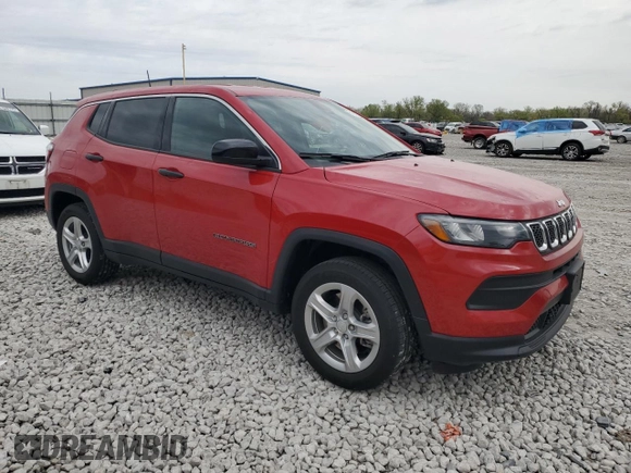 2023 Jeep Compass Sport с VIN 3C4NJDAN9PT509215, выставлен на аукционе Copart как лот 51972335 с пробегом 31 957 миль миль и Списание • Salvage title. История ставок и продаж доступна на DreamBid. Изображение 4.