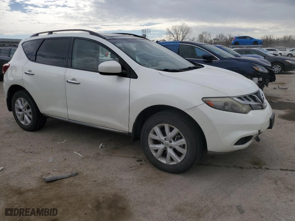 2012 Nissan Murano SV with VIN JN8AZ1MW6CW208369, listed as a Copart auction lot 50828595 with 216,324 mi miles and Salvage Title. Bid and sale history available at carsss.com. Image 4.