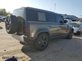 2020 Land Rover Defender HSE with VIN SALE97EU5L2018799, listed as a Copart auction lot 68971634 with 0 mi miles and Salvage Title. Bid and sale history available at carsss.com. Image 3.