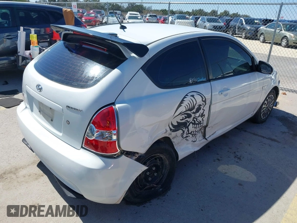 2007 Hyundai Accent GS with VIN KMHCM36C47U050161, listed as a IAAI auction lot 41762927 with 111,684 mi miles. Bid and sale history available at carsss.com. Image 6.
