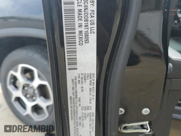 2022 Jeep Compass Trailhawk with VIN 3C4NJDDB1NT108093, listed as a Copart auction lot 51740205 with 45,774 mi miles and Salvage title. Bid and sale history available at DreamBid. Image 12.