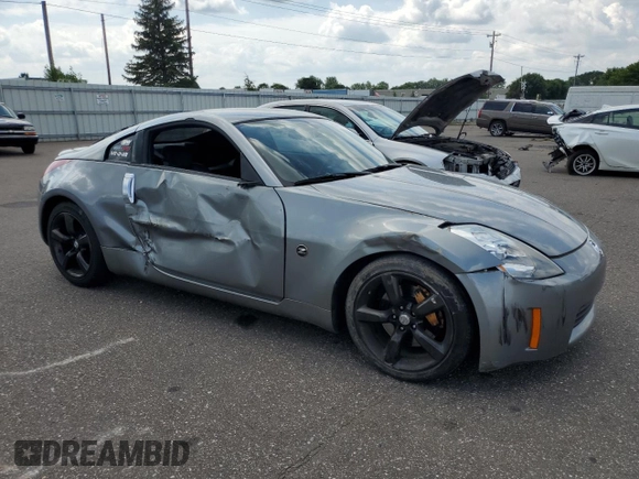 2005 Nissan 350Z with VIN JN1AZ34D65M610383, listed as a Copart auction lot 63184204 with 66,806 mi miles and Salvage Title. Bid and sale history available at DreamBid. Image 4.
