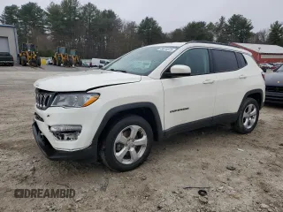 2020 Jeep Compass Latitude with VIN 3C4NJDBB0LT125967, listed as a Copart auction lot 49614375 with 52,845 mi miles and Salvage Title. Bid and sale history available at carsss.com. Image 1.
