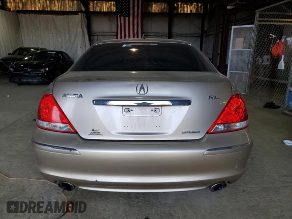 2006 Acura RL with VIN JH4KB16546C001377, listed as a Copart auction lot 48790805 with 142,052 mi miles and Salvage Title. Bid and sale history available at DreamBid. Image 6.