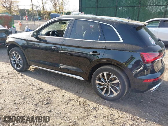 2022 Audi Q5 S line Premium with VIN WA1GAAFY9N2021322, listed as a IAAI auction lot 42119054 with 31,863 mi miles and . Bid and sale history available at DreamBid. Image 3.