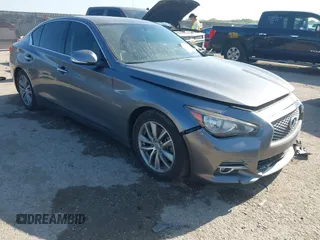 2014 Infiniti Q50 Hybrid Premium with VIN JN1AV7AP4EM691014, listed as a IAAI auction lot 41984130 with 114,230 mi miles and . Bid and sale history available at DreamBid. Image 1.