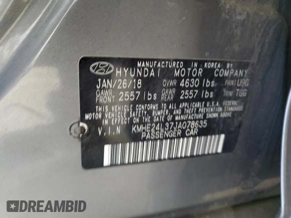 2018 Hyundai Sonata Hybrid SE with VIN KMHE24L37JA078635, listed as a Copart auction lot 44941895 with 159,012 mi miles and Clean Title. Bid and sale history available at carsss.com. Image 12.