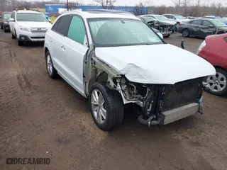 2018 Audi Q3 Premium with VIN WA1ECCFS5JR014331, listed as a IAAI auction lot 41801575 with 134,966 mi miles. Bid and sale history available at carsss.com. Image 1.