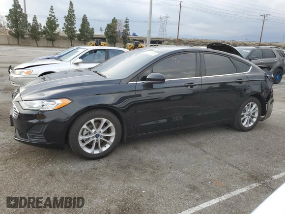 2020 Ford Fusion SE with VIN 3FA6P0HD7LR171089, listed as a Copart auction lot 45085885 with 35,019 mi miles and Salvage Title. Bid and sale history available at carsss.com. Image 1.