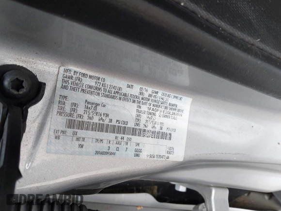 2016 Ford Focus SE с VIN 1FADP3FE3GL280819, выставлен на аукционе IAAI как лот 42430412 с пробегом 105 134 миль миль и . История ставок и продаж доступна на DreamBid. Изображение 9.