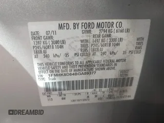 2011 Ford Explorer XLT with VIN 1FMHK8D84BGA89377, listed as a IAAI auction lot 42124816 with 234,269 mi miles and . Bid and sale history available at carsss.com. Image 9.