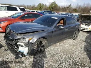 2023 Infiniti Q50 SENSORY with VIN JN1EV7CR0PM540156, listed as a Copart auction lot 84222304 with 50,190 mi miles and Salvage Title. Bid and sale history available at carsss.com. Image 1.