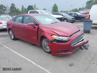 2014 Ford Fusion Titanium Hybrid with VIN 3FA6P0RU9ER349599, listed as a IAAI auction lot 41928864 with 94,312 mi miles. Bid and sale history available at carsss.com. Image 1.