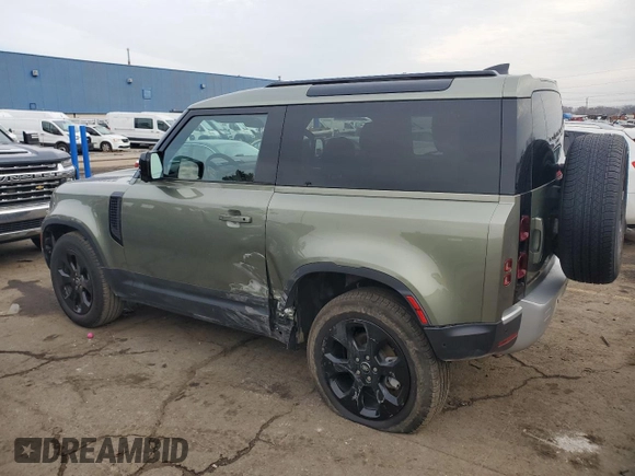2024 Land Rover Defender S with VIN SALEJ6EX7R2284796, listed as a Copart auction lot 80064294 with 14,855 mi miles and Clean title. Bid and sale history available at DreamBid. Image 2.