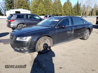 2015 Audi A8 L 4.0T with VIN WAU32AFD5FN020597, listed as a Copart auction lot 45221125 with 103,637 mi miles and Clean Title. Bid and sale history available at carsss.com. Image 1.