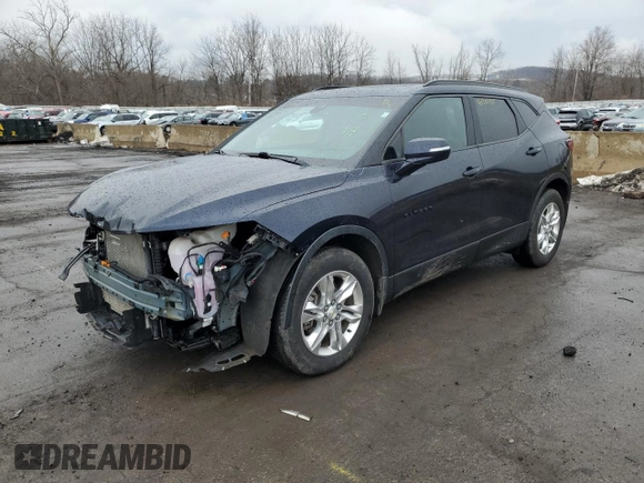 2020 Chevrolet Blazer LT with VIN 3GNKBJRS6LS620921, listed as a Copart auction lot 46975135 with 99,508 mi miles and Salvage title. Bid and sale history available at DreamBid. Image 1.