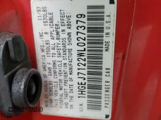 1998 Honda Civic HX with VIN 1HGEJ7122WL027379, listed as a Copart auction lot 79062514 with 178,392 mi miles and Salvage Title. Bid and sale history available at carsss.com. Image 15.