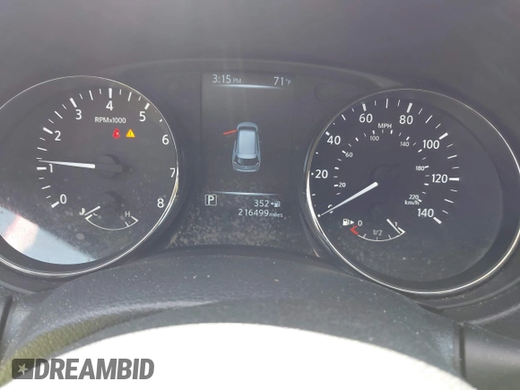 2017 Nissan Rogue S with VIN KNMAT2MT2HP609038, listed as a IAAI auction lot 42048859 with 216,499 mi miles and . Bid and sale history available at DreamBid. Image 7.