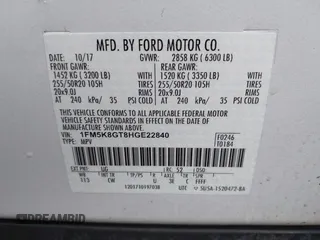 2017 Ford Explorer Sport с VIN 1FM5K8GT8HGE22840, выставлен на аукционе IAAI как лот 42094507 с пробегом 40 739 миль миль и . История ставок и продаж доступна на DreamBid. Изображение 9.