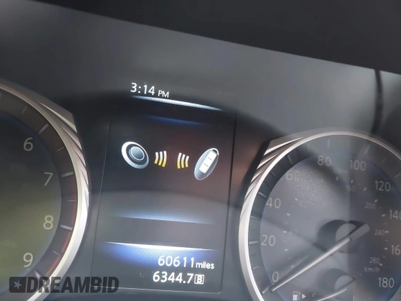2017 Infiniti Q50 3.0t Premium with VIN JN1EV7AR6HM838604, listed as a IAAI auction lot 41515766 with 60,611 mi miles. Bid and sale history available at carsss.com. Image 15.