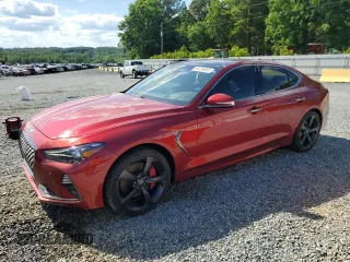 2019 Genesis G70 Advanced with VIN KMTG34LE5KU031794, listed as a Copart auction lot 56139885 with 34,873 mi miles and Salvage title. Bid and sale history available at DreamBid. Image 1.