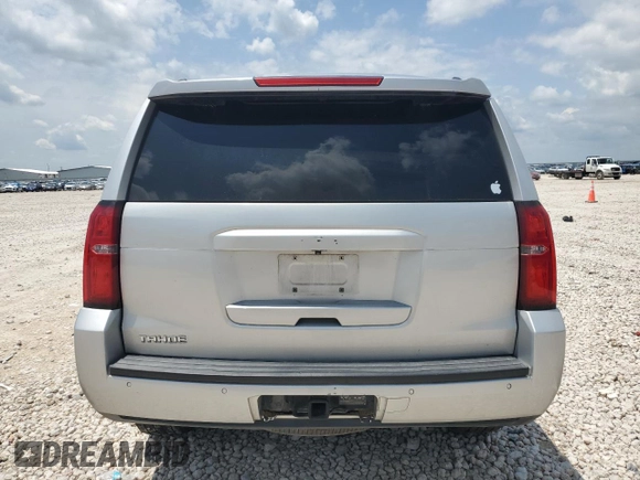 2015 Chevrolet Tahoe LS with VIN 1GNSCAKC9FR744608, listed as a Copart auction lot 55981395 with Not provided miles and Salvage title. Bid and sale history available at DreamBid. Image 6.