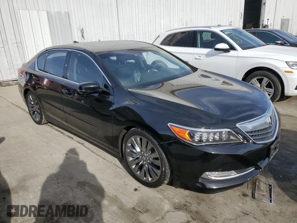 2016 Acura RLX Tech Pkg with VIN JH4KC1F56GC001735, listed as a Copart auction lot 80839074 with 100,452 mi miles and Salvage Title. Bid and sale history available at carsss.com. Image 4.